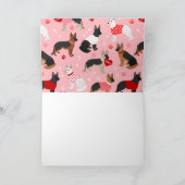 Duitse Herder Valentijnspatroon Feestdagen Kaart (Binnen)