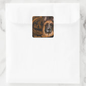 Duitse Herder Vierkante Sticker (Tas)