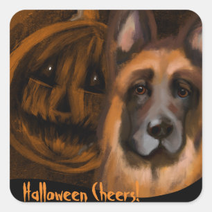 Duitse Herder Vierkante Sticker