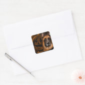Duitse Herder Vierkante Sticker (Envelop)