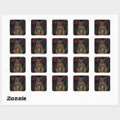 Duitse Herder Vierkante Sticker (Vel)