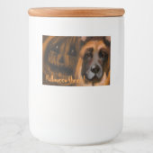 Duitse Herder Voedselcontainer Etiket (Voorkant)
