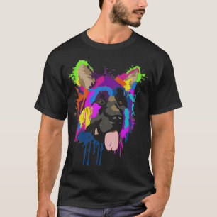 Duitse herder Voor hond Kleurrijk T-shirt