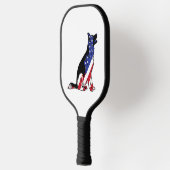 Duitse herder VS vlag patriottische hond Pickleball Paddle (Links)