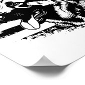 Duitse herder VS vlag Zonnebril Patriottische 4e v Poster (Hoek)