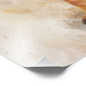 Duitse herder Waterverf portret 03 Foto Afdruk (Hoek)