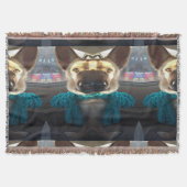 Duitse herder weerspiegelde vervorming deken (Voorkant)