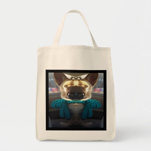 Duitse herder weerspiegelde vervorming tote bag (Voorkant)