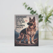 duitse herder wint van angst briefkaart (Staand voorkant)