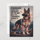 duitse herder wint van angst briefkaart (Voorkant / Achterkant)