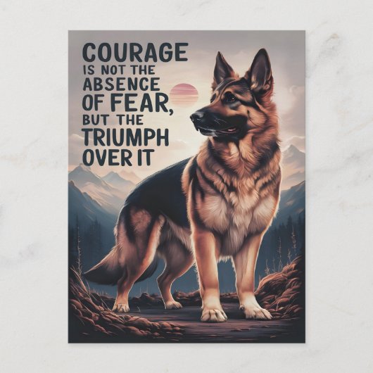 duitse herder wint van angst briefkaart (Voorkant)