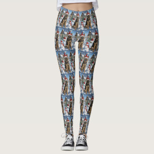 Duitse herder Winter Wonderland Christmas Joy Leggings