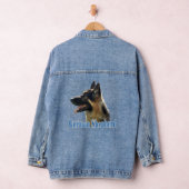 Duitse Herder (zwart/tan) Naam Denim Jacket (Hangar)