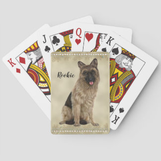 Duitse herderdepotkaarten pokerkaarten