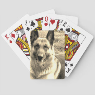 Duitse herderdepotkaarten pokerkaarten