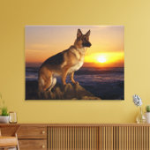 Duitse herderhond canvas afdruk (Insitu (Woonkamer))