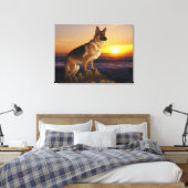Duitse herderhond canvas afdruk (Insitu (Slaapkamer))