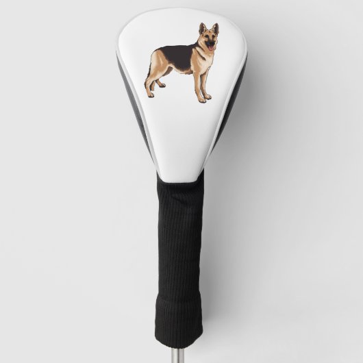 Duitse herderhond golfheadcover (Voorkant)