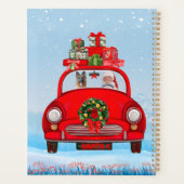 Duitse herderhond in auto met kerstman planner (Achterkant)