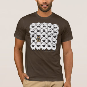 Duitse herderhond in de schapen t-shirt