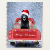 Duitse herderhond in sneeuw met Kerstmis Planner (Voorkant)