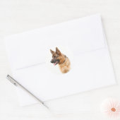 Duitse herderhond ronde sticker (Envelop)
