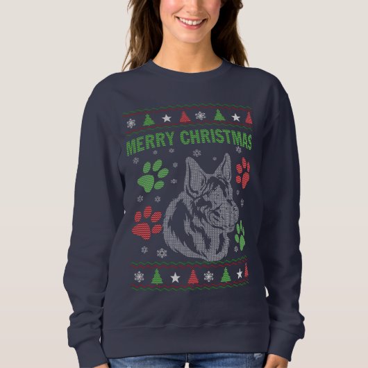 Duitse herderkerst trui (Voorkant)
