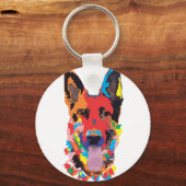 Duitse herderkleur sleutelhanger (Voorkant)