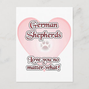 Duitse herders houden van je, wat er ook gebeurt briefkaart