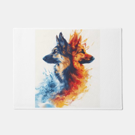 Duitse herders in elementaire harmonie deurmat (Voorkant)