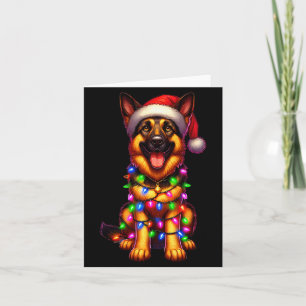 Duitse Herders Kerstboom Lichtjes Kerst Pyjama Kaart