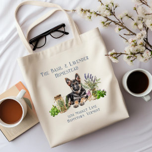 Duitse Herders Kruiden in Potten Boerderij Naam Tote Bag