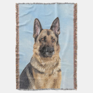 Duitse herderschilderkunst - Kute Original Dog Art Deken