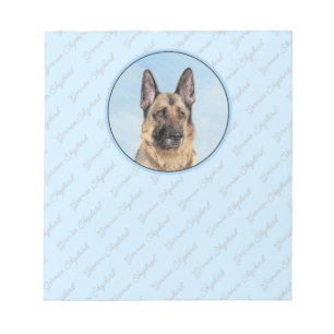Duitse herderschilderkunst - Kute Original Dog Art Notitieblok