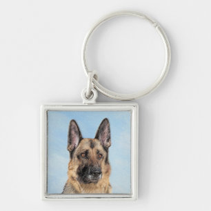 Duitse herderschilderkunst - Kute Original Dog Art Sleutelhanger