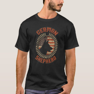 Duitse herderse Amerikaanse vlag Amerikaanse patri T-shirt