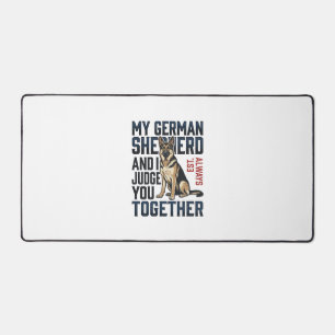 Duitse Herdershirt Fun Dog Lover Vintage Engr Bureaumat