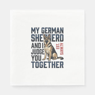 Duitse Herdershirt Fun Dog Lover Vintage Engr Servet