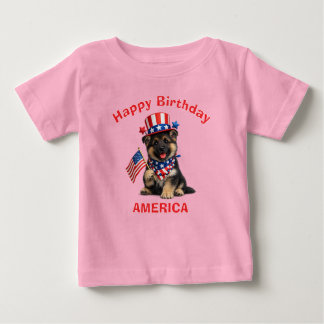 Duitse Herdershond (2m) Patriottisch Kinder T-Shir