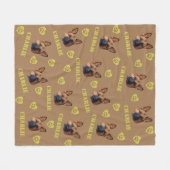 Duitse herdershond, aangepaste foto en naam herhal fleece deken (Voorkant (Horizontaal))