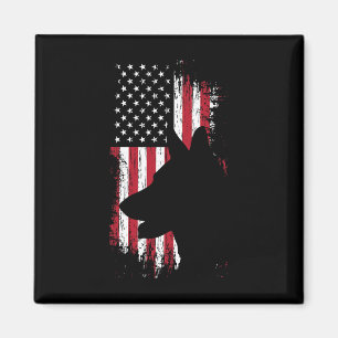 Duitse Herdershond Amerikaanse Vlag Shirt Usa Patr Magneet