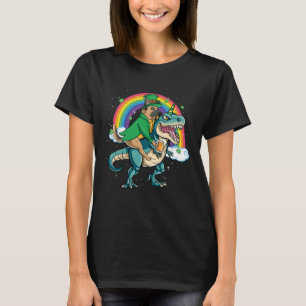 Duitse Herdershond Bier Dino Rex Hoorn Regenboog T-shirt