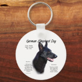 Duitse herdershond (blk) Geschiedenis Ontwerp Sleutelhanger (Voorkant)