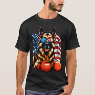 Duitse Herdershond Bokshandschoenen Amerikaanse Vl T-shirt