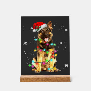 Duitse Herdershond Boom Kerst Sweater Xmas Doe Acryl Bord
