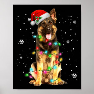Duitse Herdershond Boom Kerst Trui Xmas Doe Poster