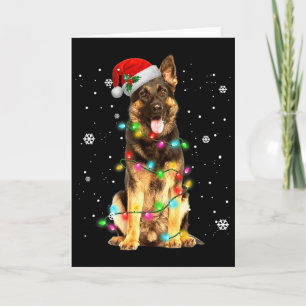 Duitse Herdershond Boom Kerstmis Kerst Honden Cade Kaart