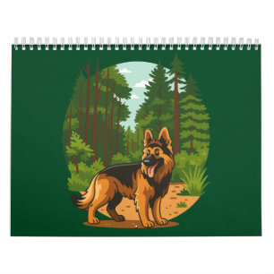 Duitse Herdershond Bos Avontuur Hond  Kalender