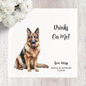 Duitse herdershond bruiloft servet