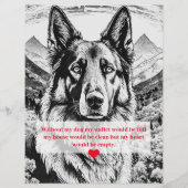 Duitse Herdershond Flyer  (Achterkant)